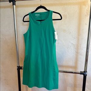 SPANX get moving zip front dress green NWT XL